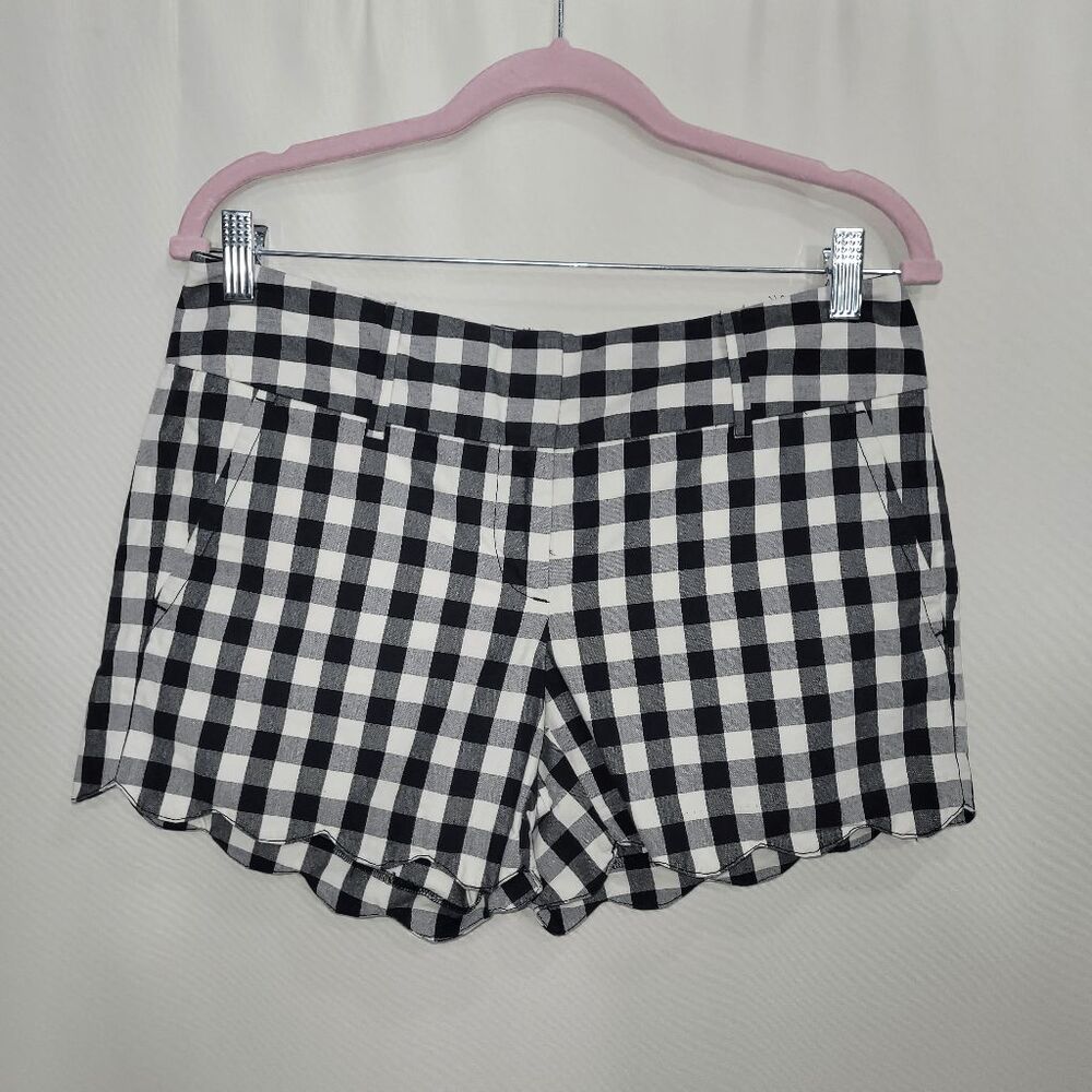 Ann Taylor Factory Black and White Gingham Short Size 2